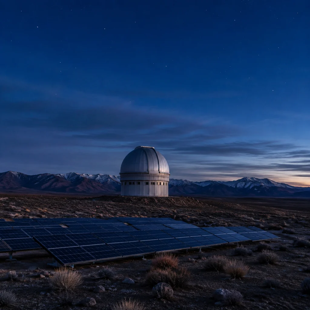 A Desert Observatory Wallpaper at Blue Hour