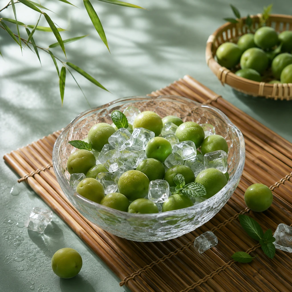 A Green Moon Hides in a Bowl of Ice on Minor Heat