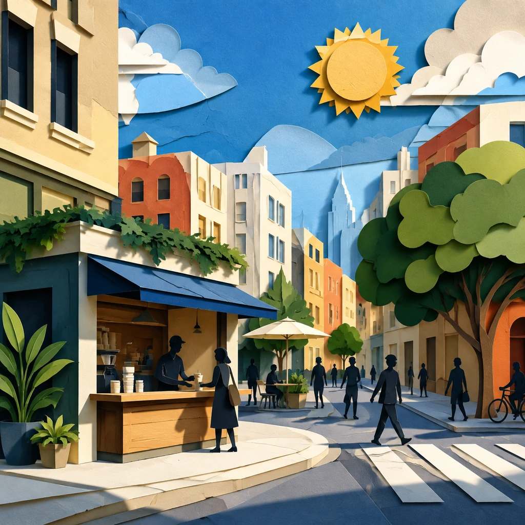 A Summer City Poster Cuts the Sunlight Into Little Squares