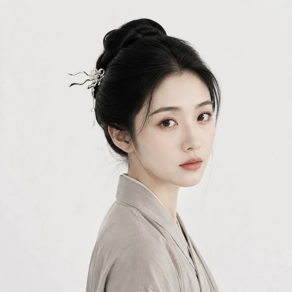The Silver Hairpin Doesn't Steal the Scene, Just Steadies the Gaze