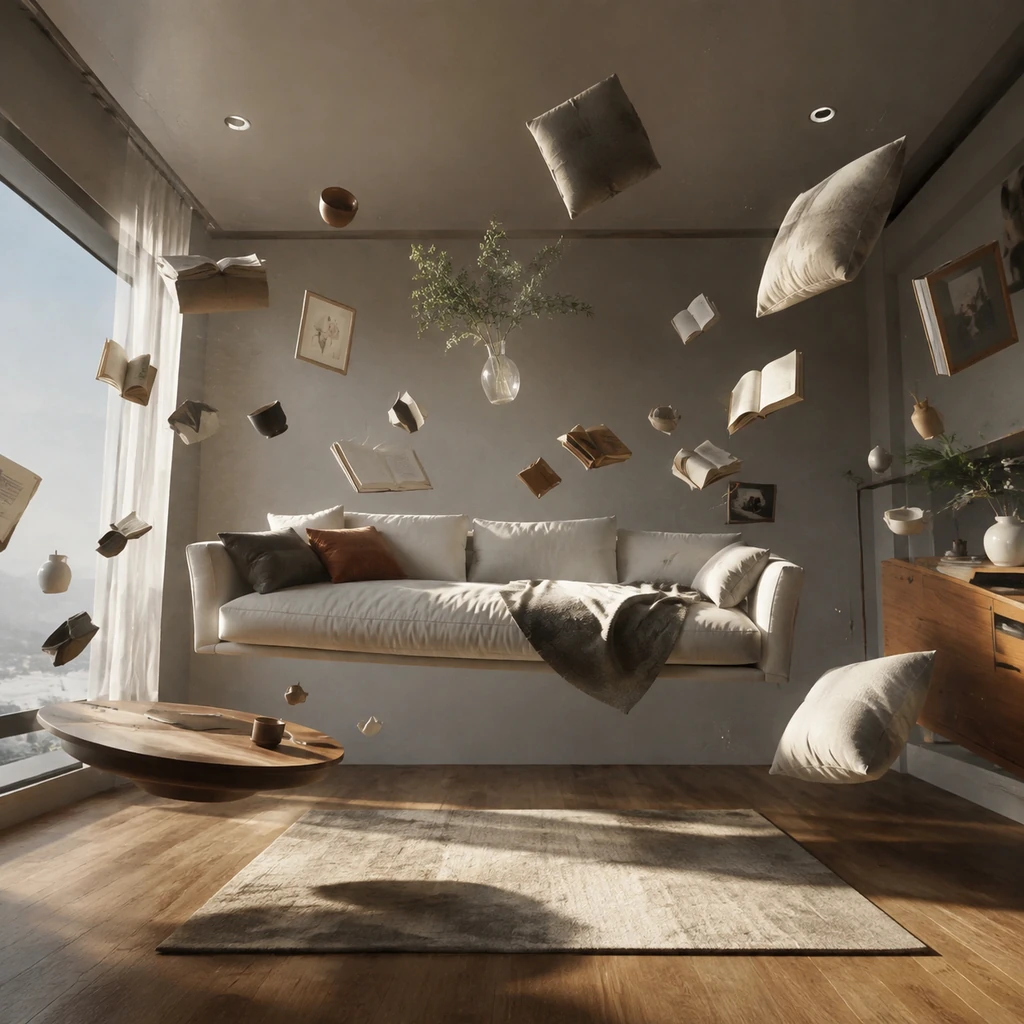 Editing a Weightless Living Room That's Chaotic Yet Believable
