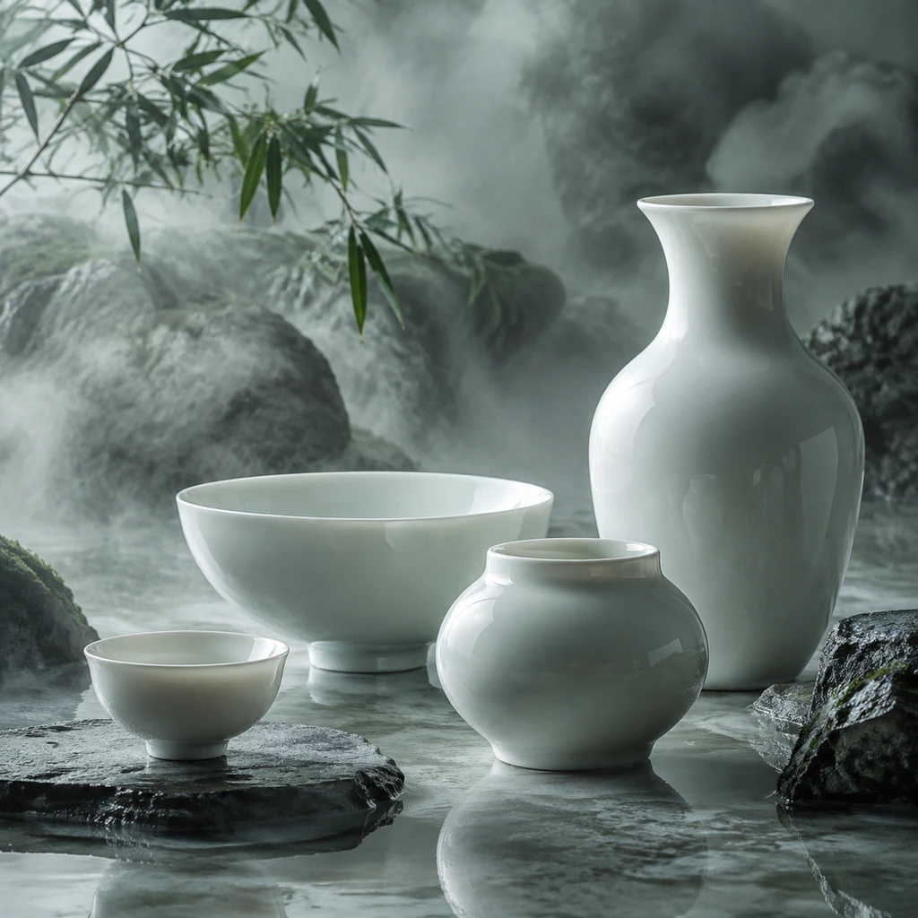 White Porcelain and Mist Together Shouldn't Dissolve Into One Blank White