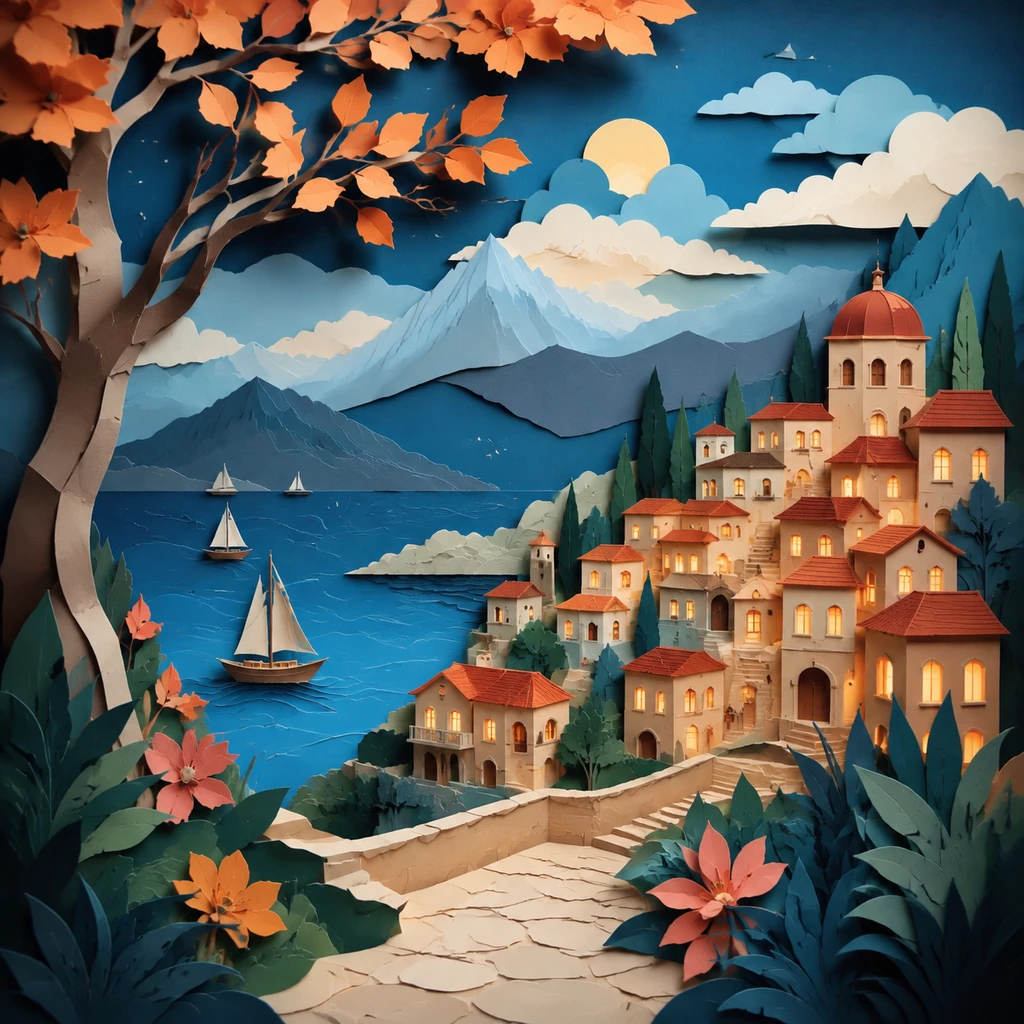 The Distance in a Travel Poster Hides Behind the Third Paper Layer