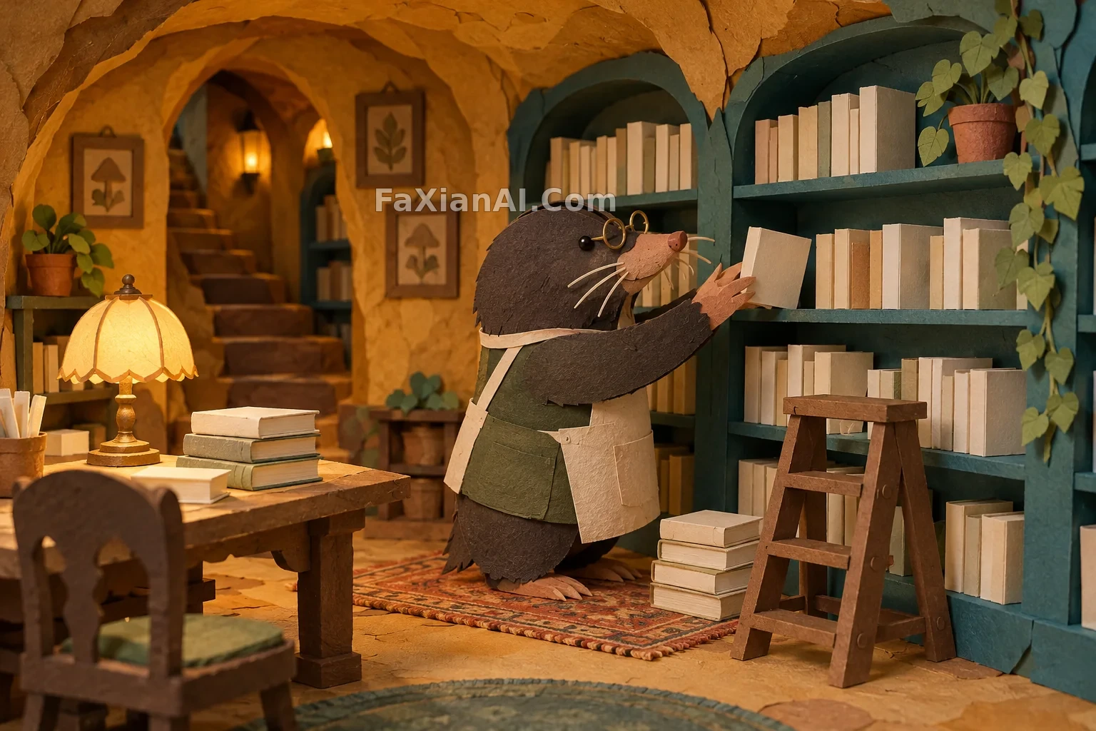 モグラの紙層図書室