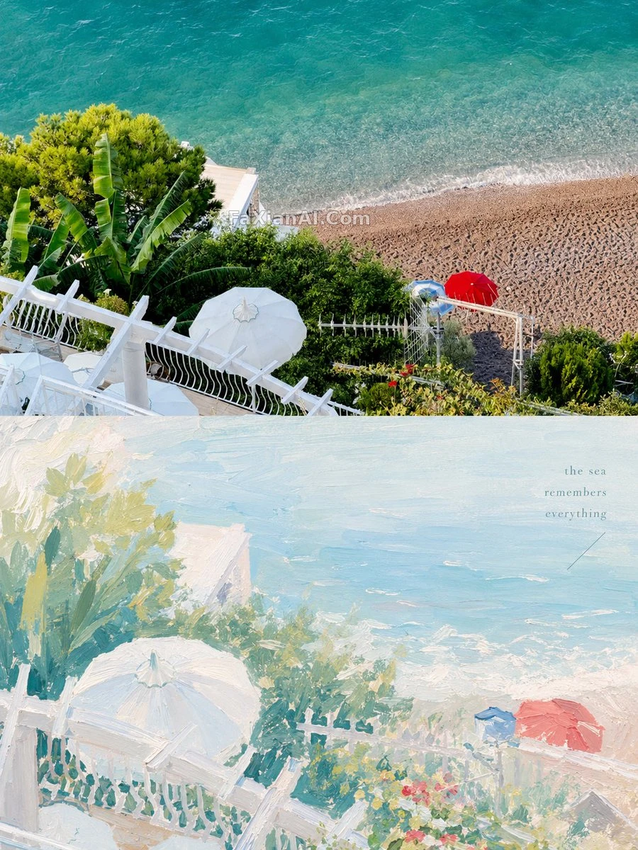 위쪽은 사실적으로, 아래쪽은 다시 그려요