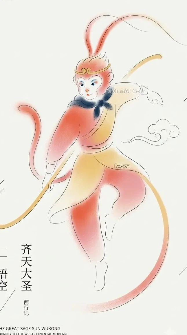 여백의 스프레이 속에, 동양의 절반이 숨어 있어요