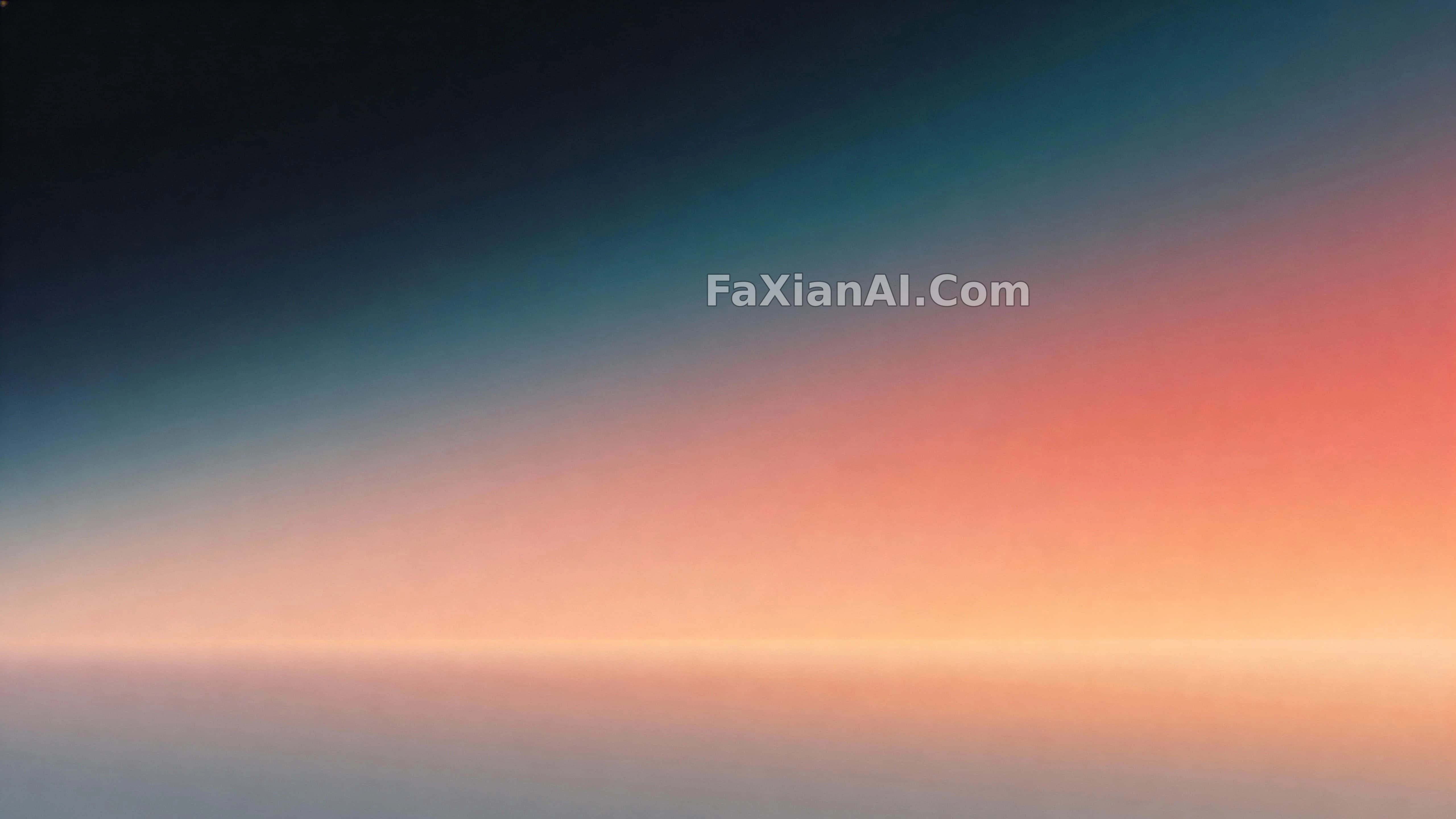 藏青落进珊瑚橙的空天渐变壁纸 · GPT Image 1 成图