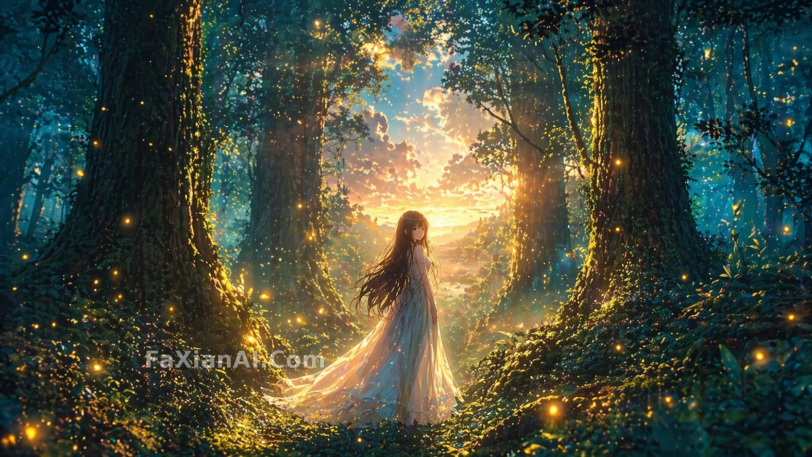 숲을 뚫은 톱라이트, 그녀에게 금테를 두르다