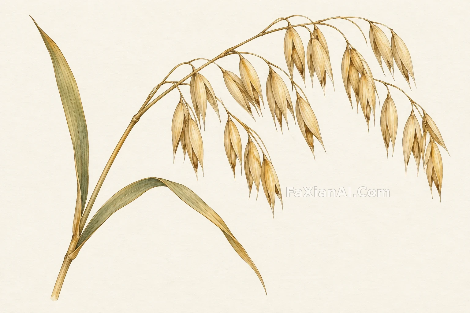燕麦穗的植物学小稿