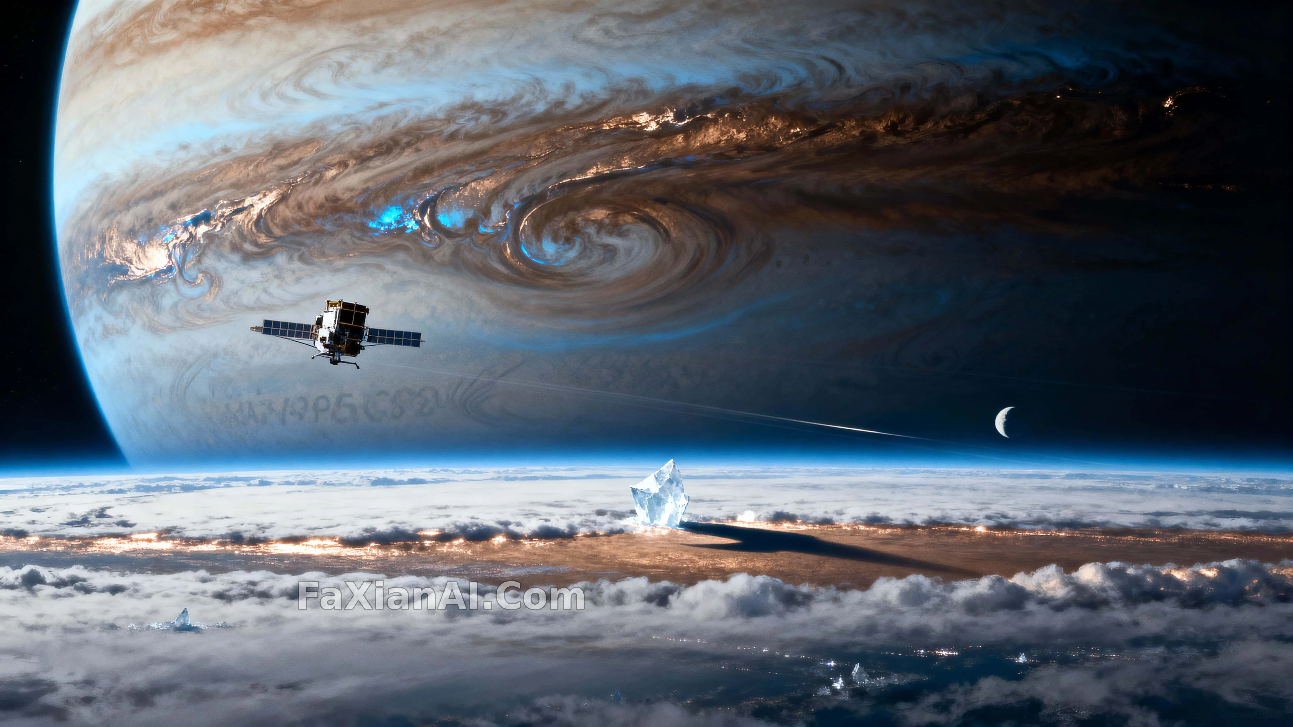 探测器掠过一颗气态巨行星