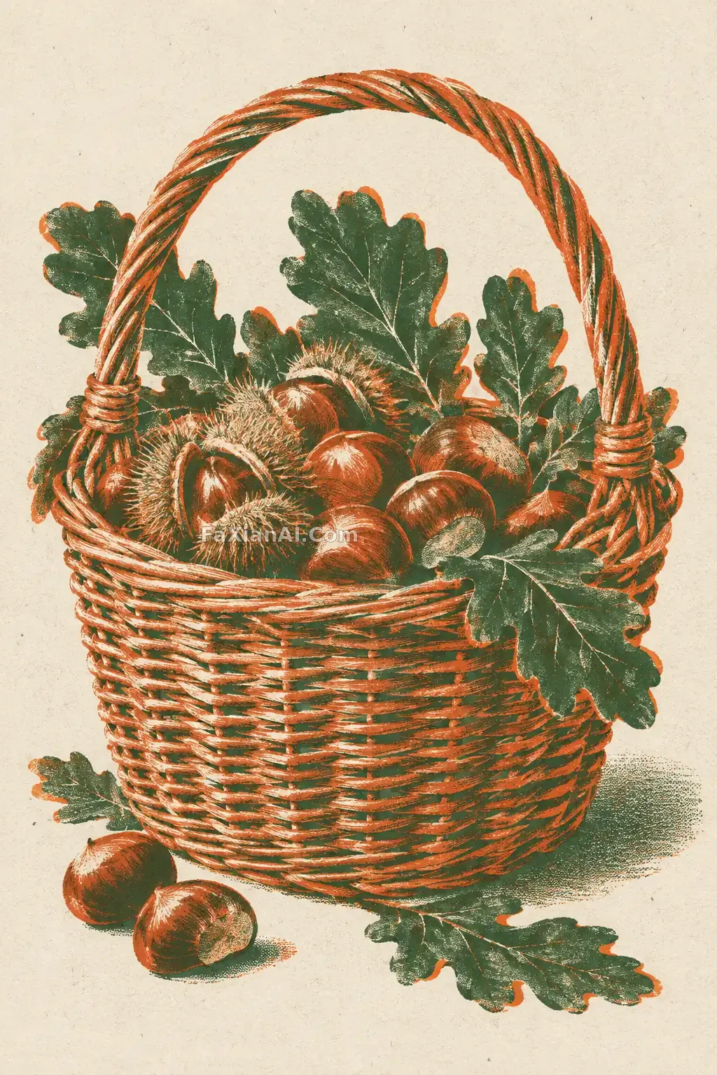 Chestnuts Gathered in Two Risograph Inks