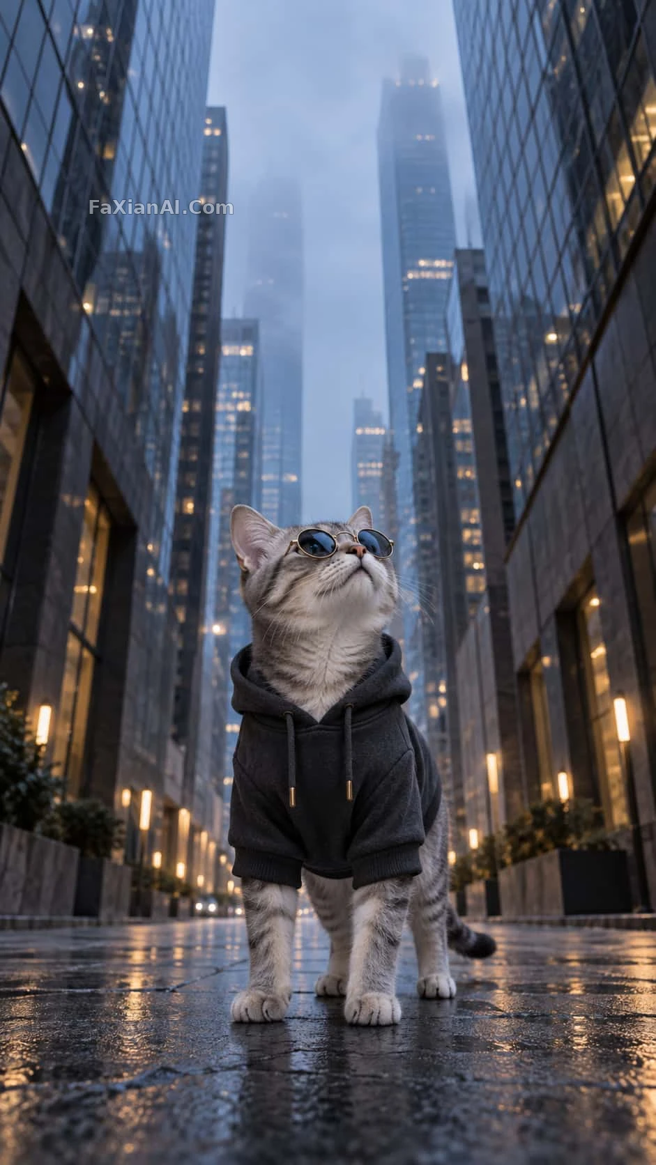 戴眼镜的猫,站进了摩天楼峡谷