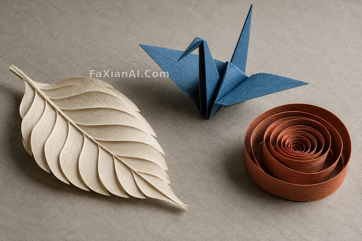 纸艺提示词:折痕、切边与层间影怎样分开写