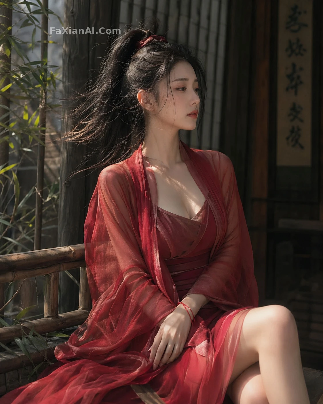 정원의 붉은 비단, 바람은 한 방향으로