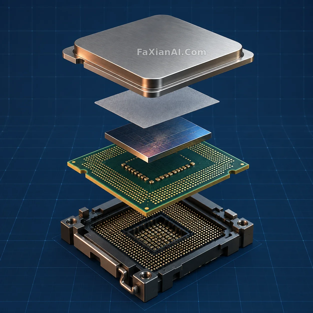 CPU 패키지 레이어, 금속 히트스프레더 아래의 질서