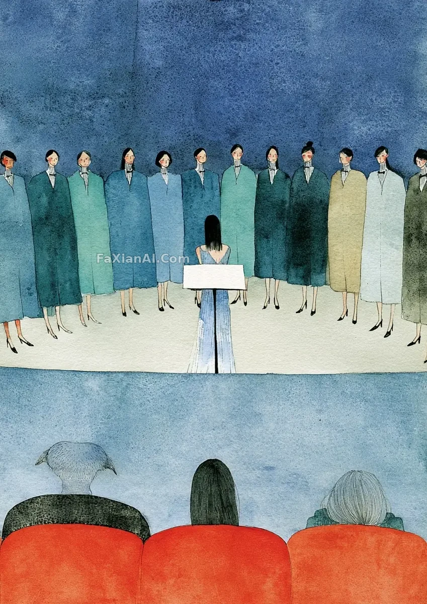 재단사 아카데미 졸업식의 반원 대형