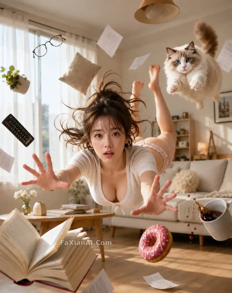 1초의 무중력, 고양이도 커피도 떠올라요