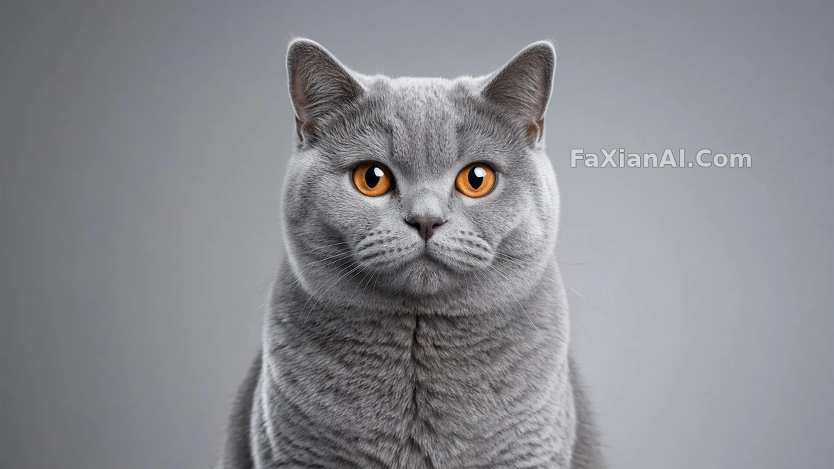 Blue Cat in a Teddy Coat, Studio Fluff Ball