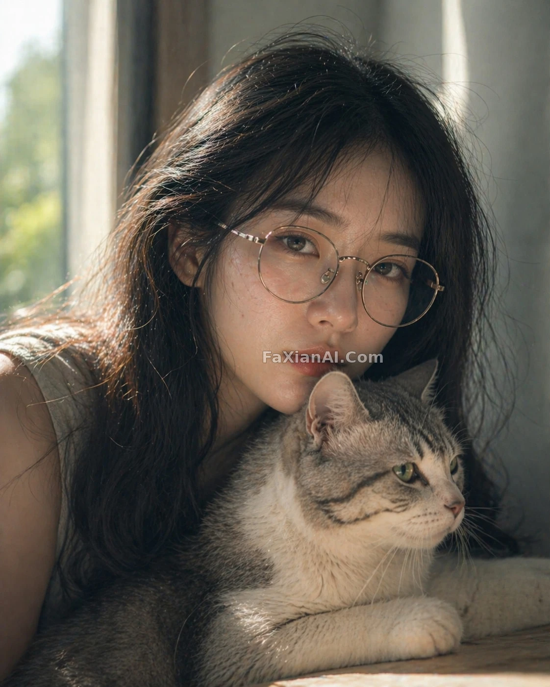 창가의 빛, 그녀도 고양이도 멍하니