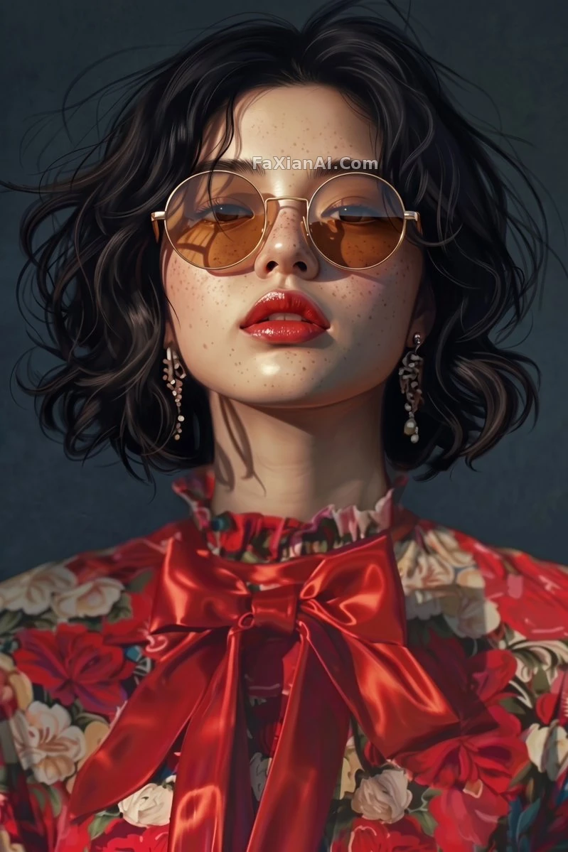 바람이 그녀의 백금발 단발을 헝클었다