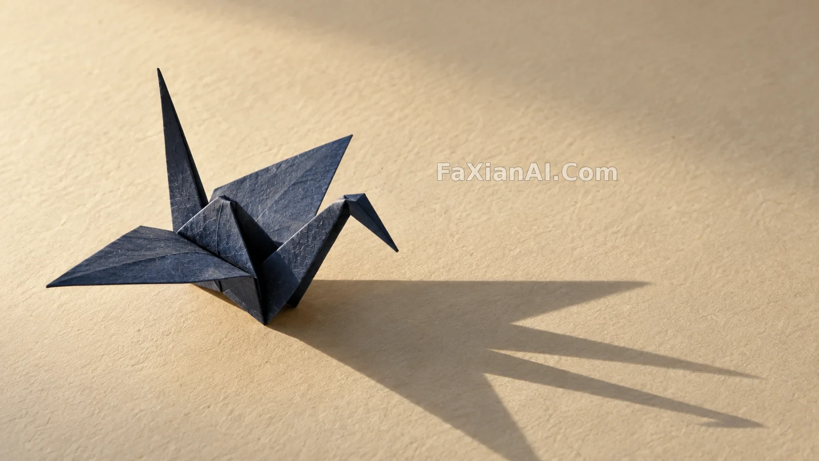 An Indigo Crane and Its Long Shadow