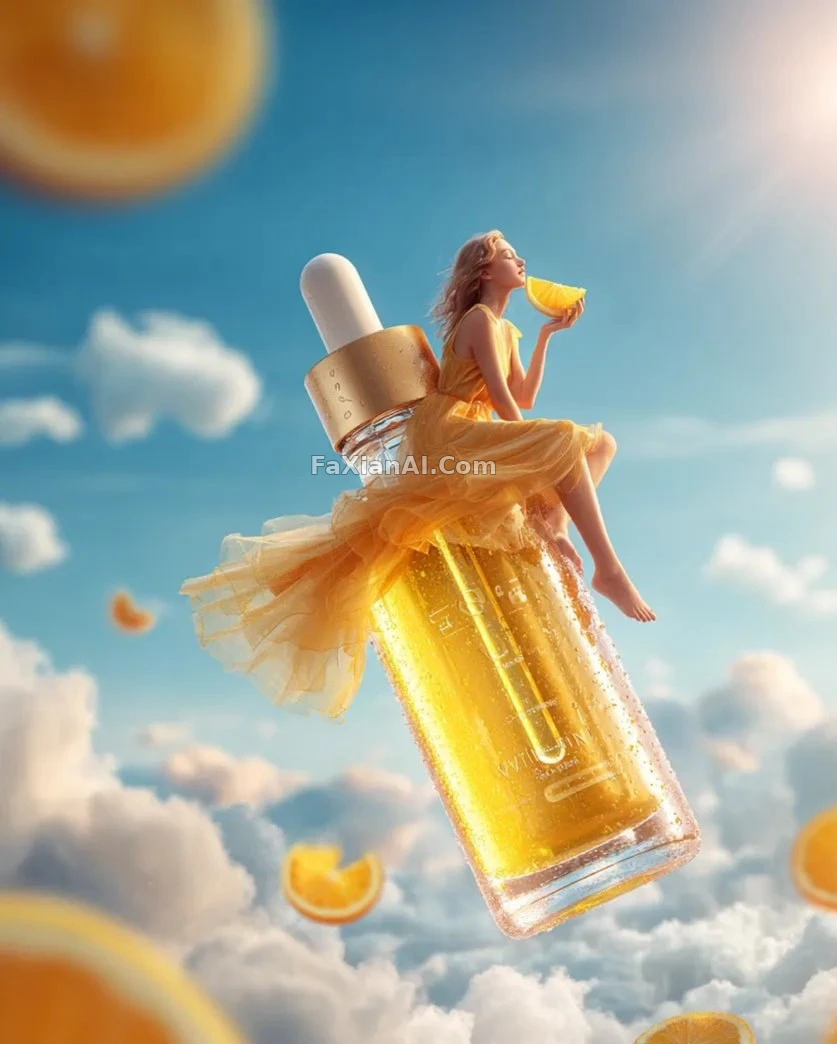 에센스 병이 나보다 커서 일단 앉아요 · Nano Banana Pro 결과물