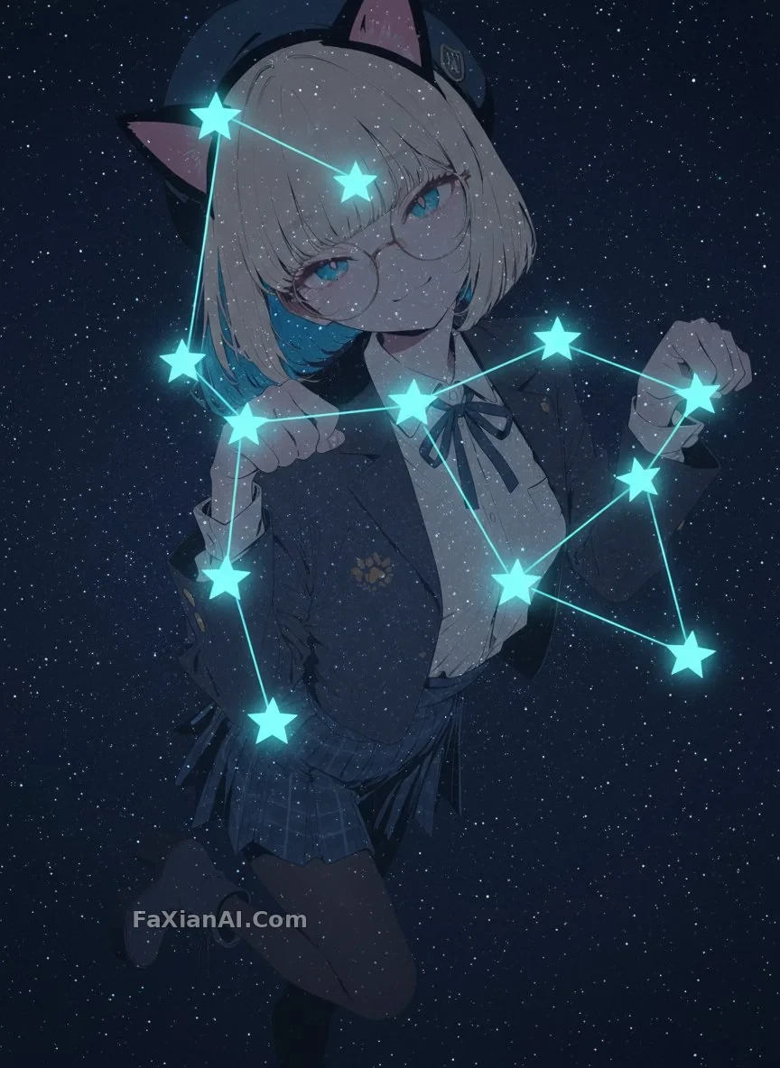 레퍼런스 속 캐릭터가, 별자리로 이어져요