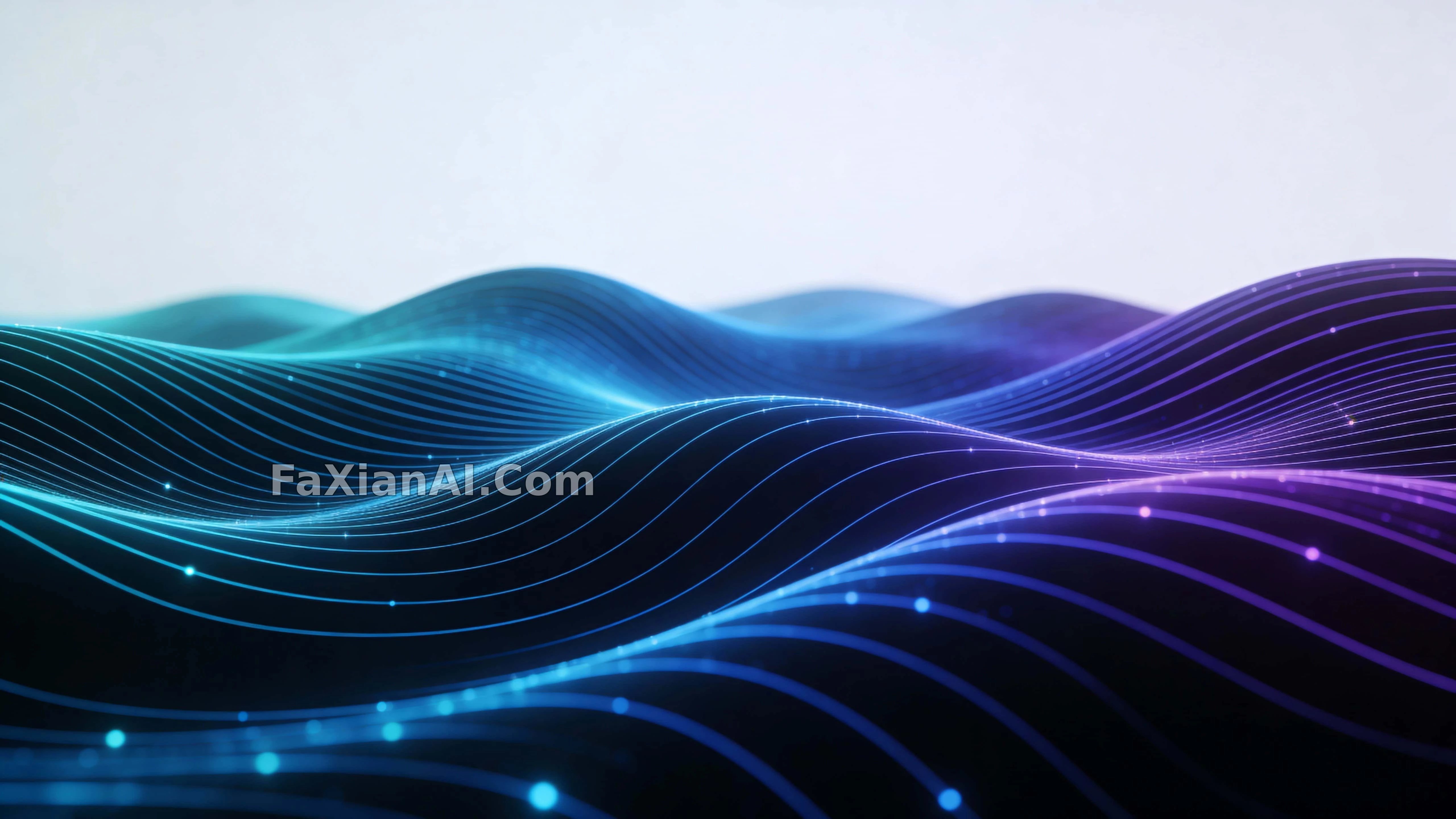 A Digital Wave Terrain Woven from Teal-Blue Threads