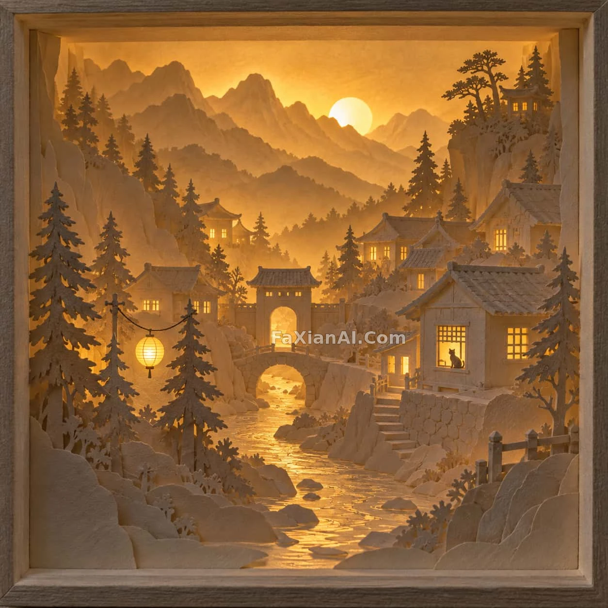 六层纸山，影子约等于真的 · GPT Image 2.5 成图