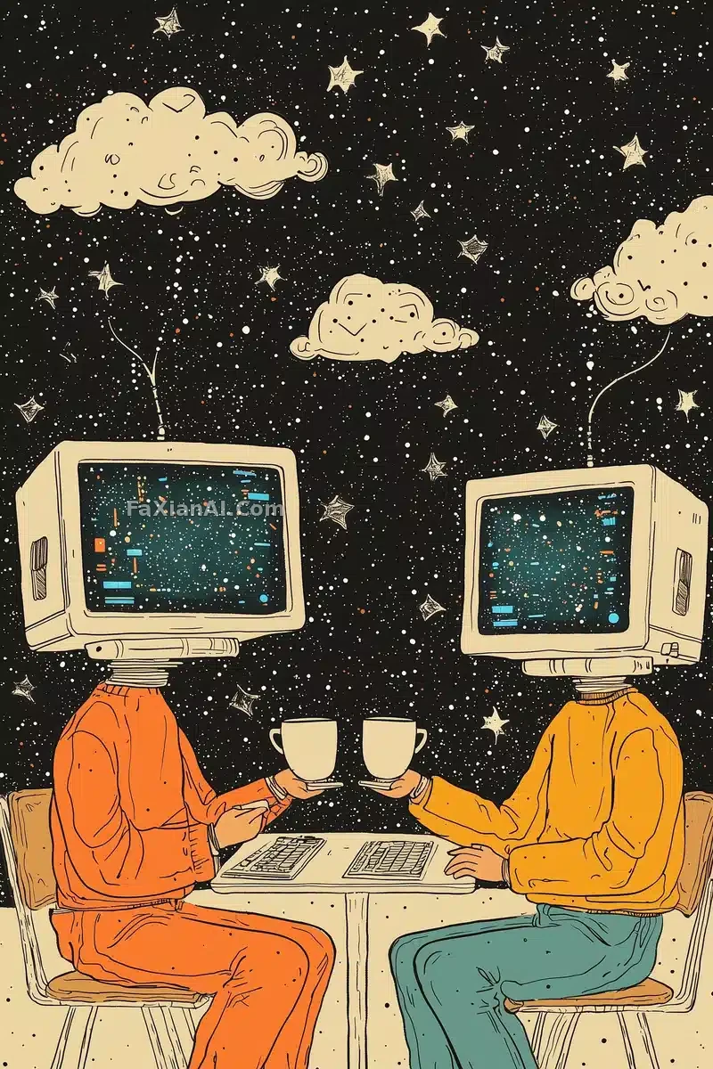 모니터 머리 두 명의 건배 순간