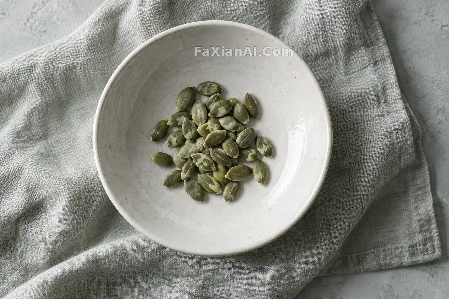 月白与灰绿之间的一碗种子 · GPT Image 2.5 成图