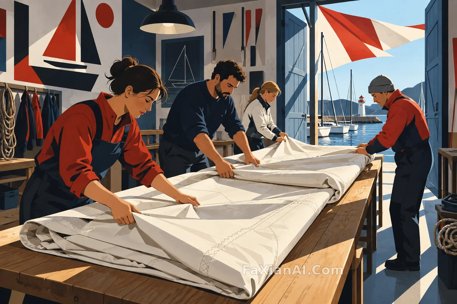 港湾航海学校动画场景 · GPT Image 2.5 成图