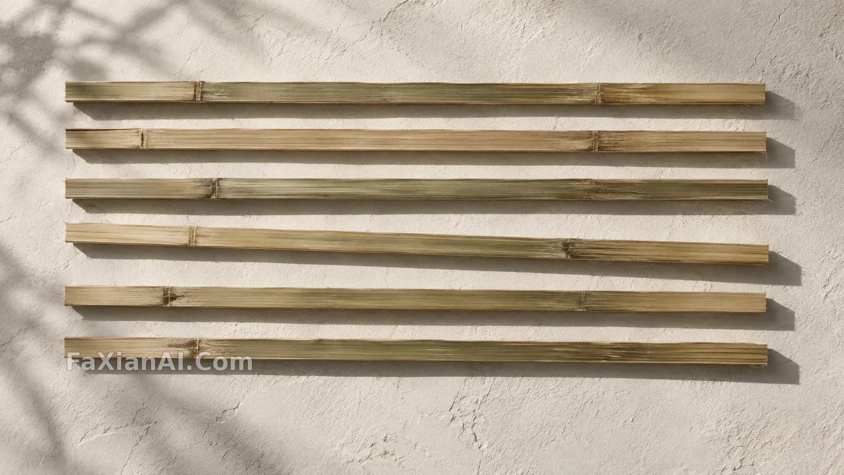 竹片与阴影的线性构图 · GPT Image 2.5 成图