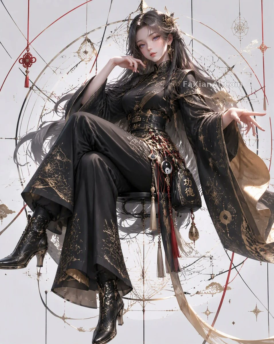 星灰长发配紫眼，刺绣走低调路线