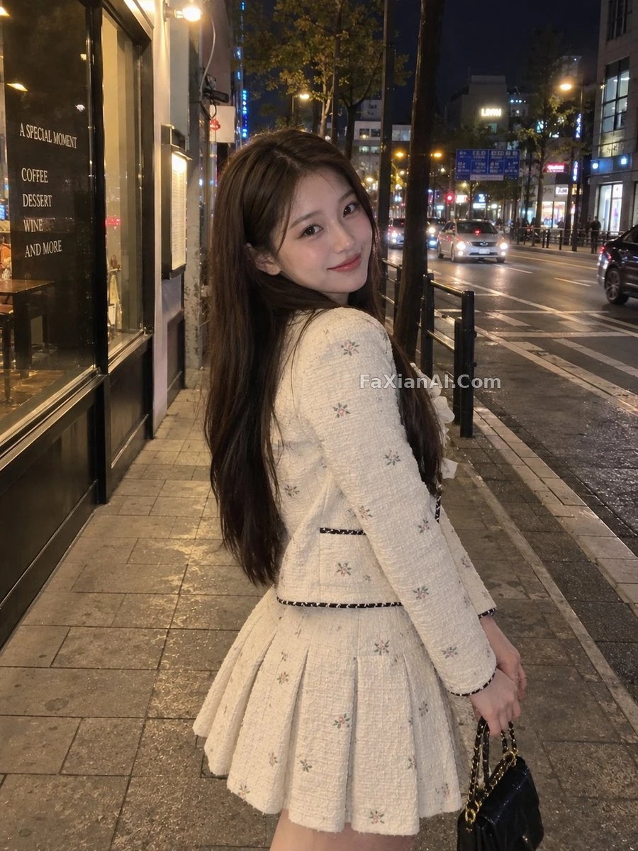 夜色车流里那件奶白夹克 · GPT Image 2 成图