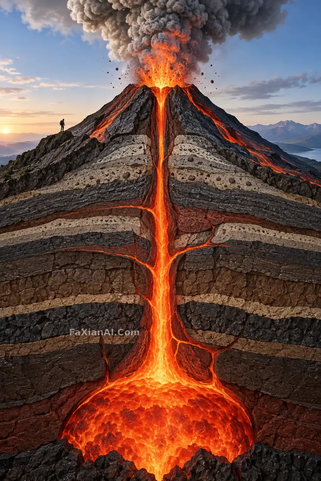 火山地貌竖版观察海报 · GPT Image 2.5 成图