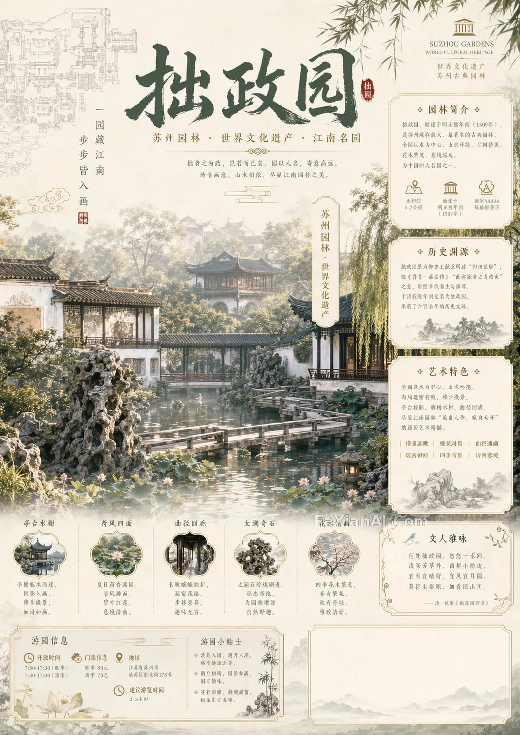 졸정원, 여백이 지탱하는 강남