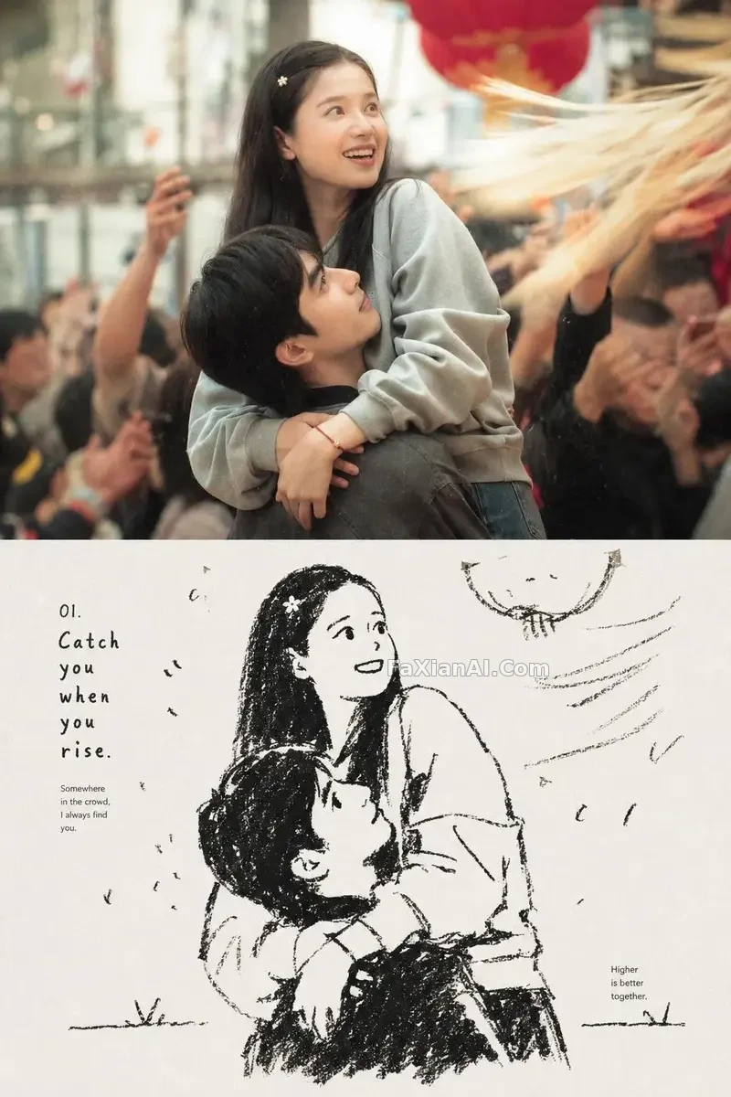 위쪽은 사진, 아래쪽은 손그림 스케치