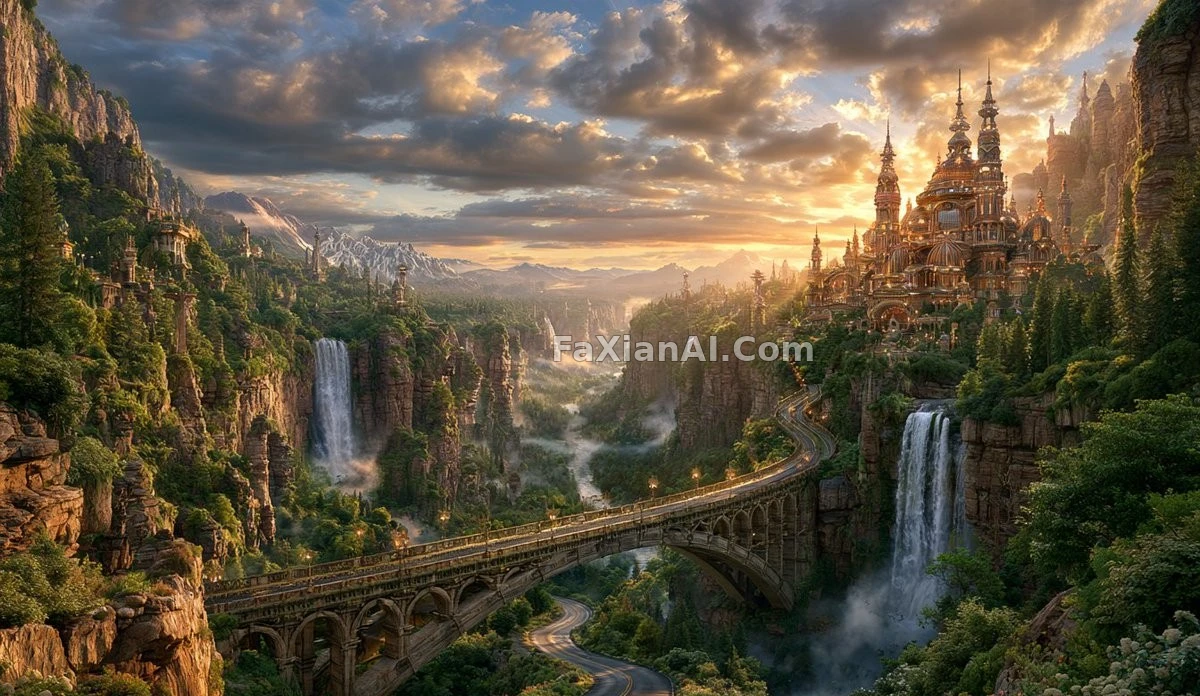 其实那座桥有点认不出年代 · Midjourney 成图