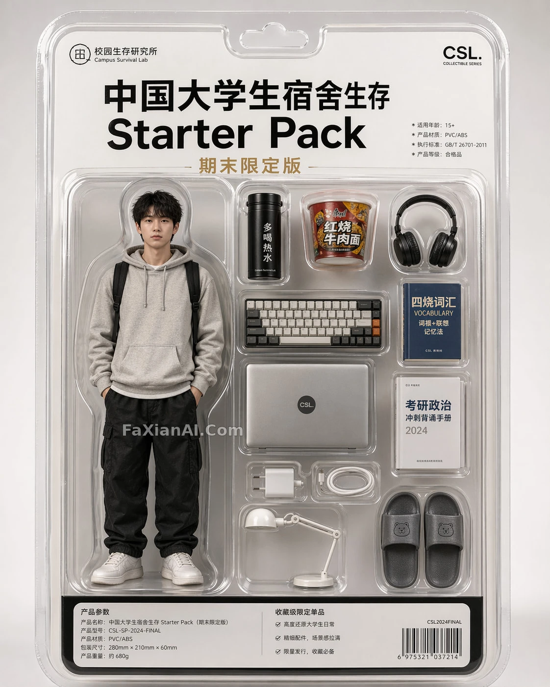 대학생 기숙사 한정판 피규어 패키지