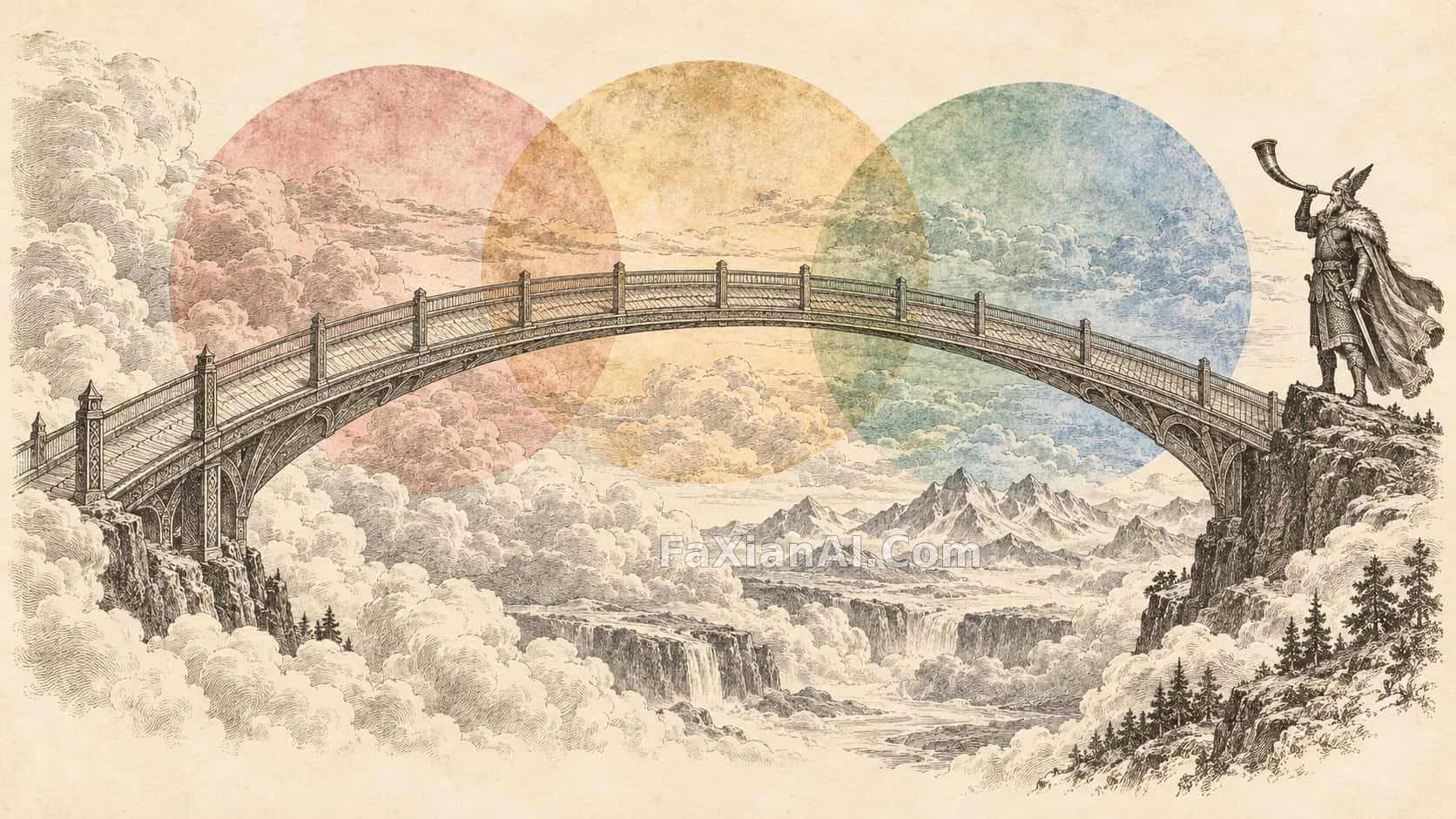 彩虹桥尽头吹号的海姆达尔