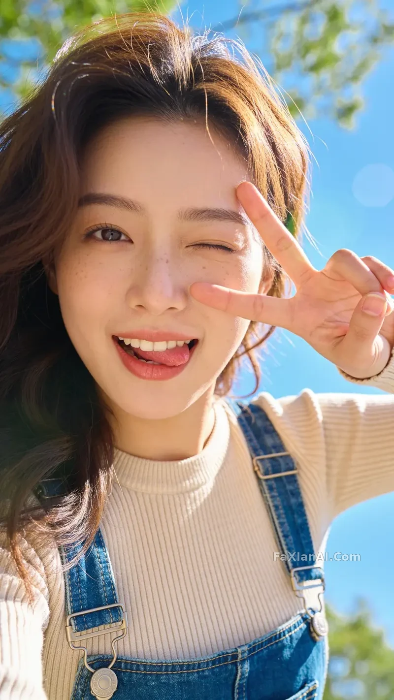 햇살이 딱 그녀 콧대 위 주근깨를 비춰요