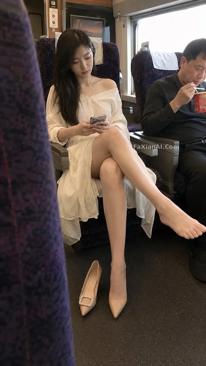 고속열차 좌석 틈으로 포착한 이 얼굴