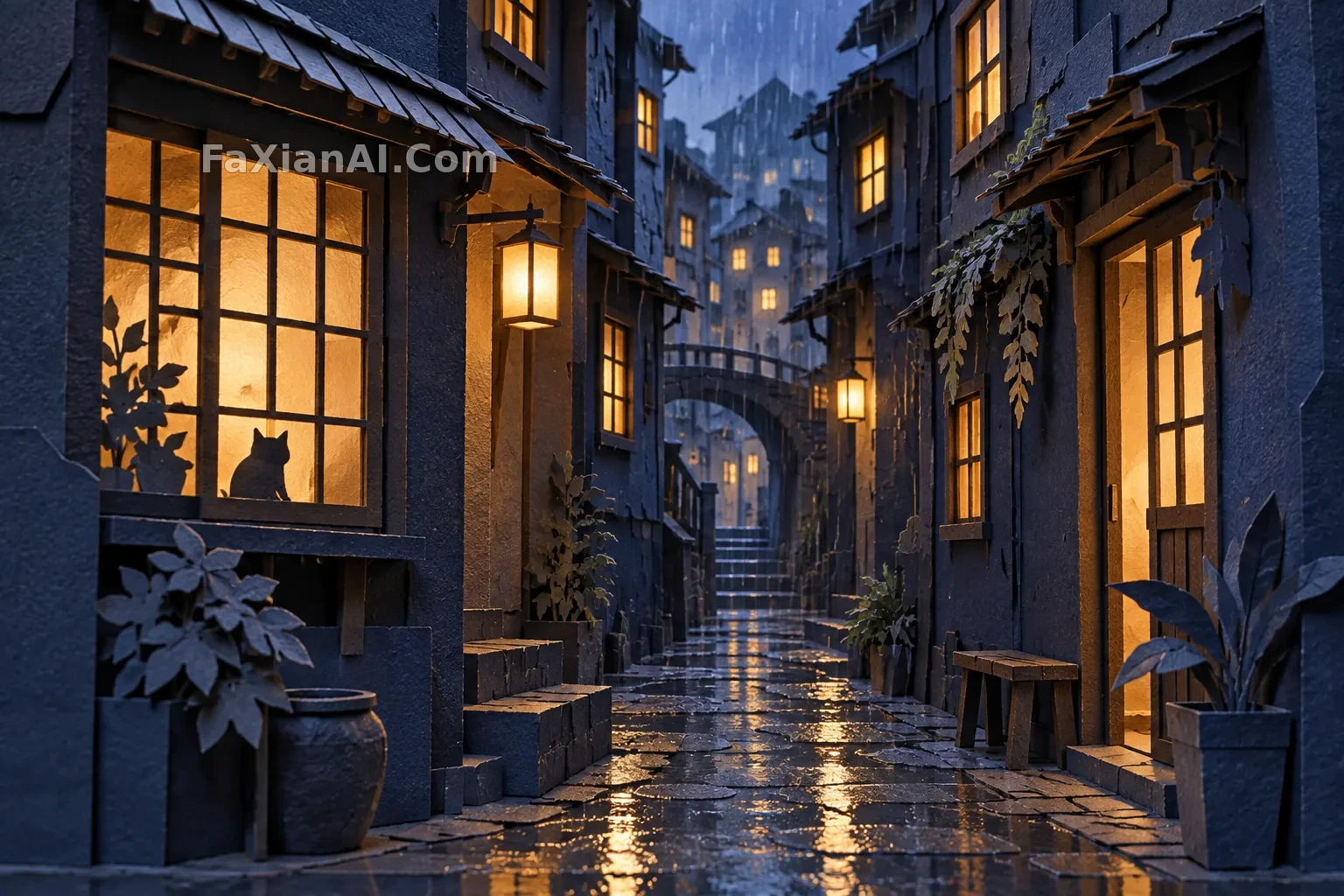 纸剧场里的雨巷 · GPT Image 2.5 成图