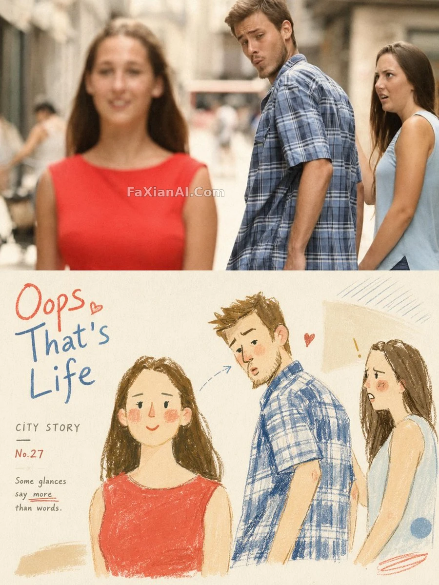 사진과 손그림 일러스트, 위는 사실적으로 아래는 동화처럼