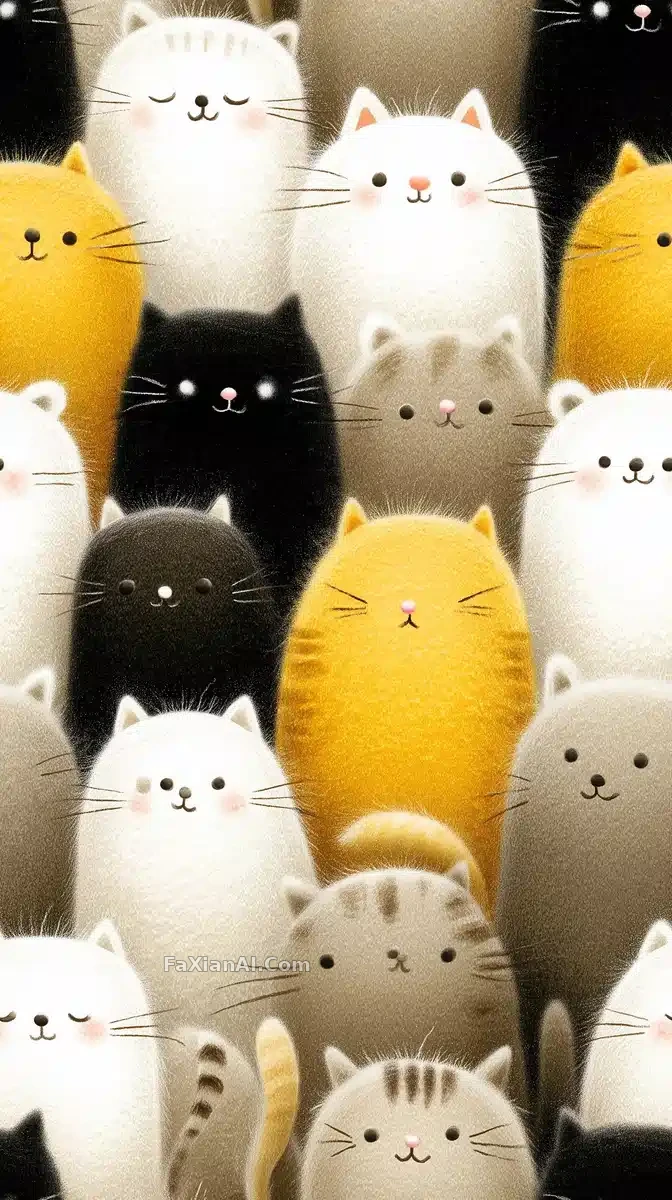 화면 가득 고양이, 틈 하나 없이