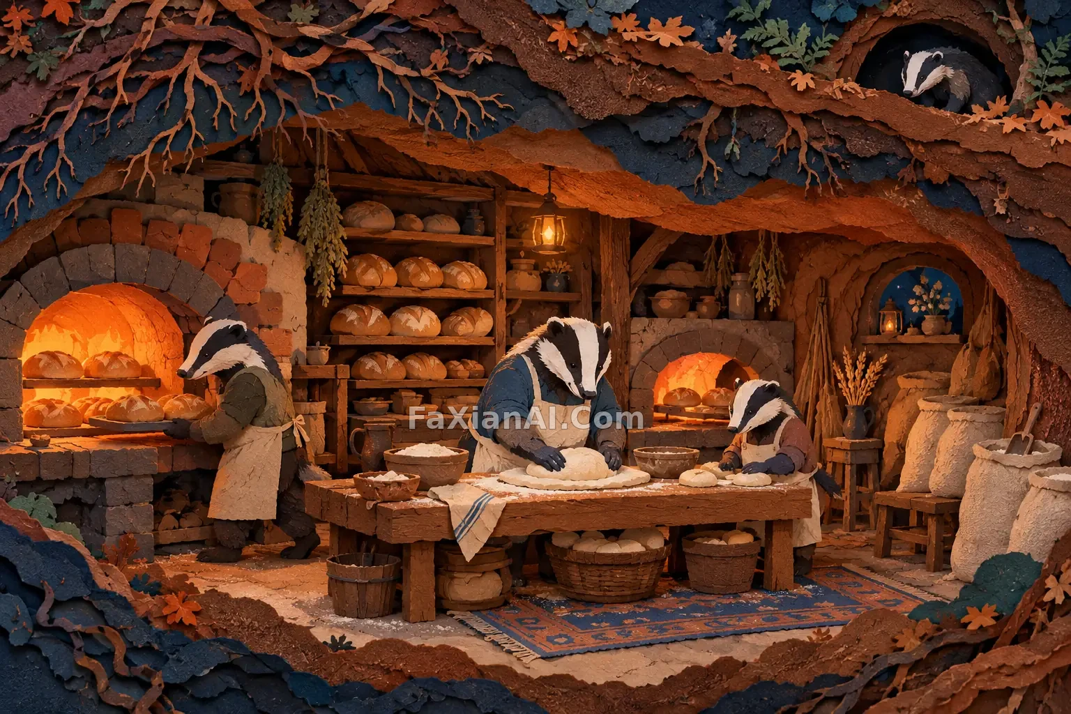 木の根の下のアナグマのパン屋
