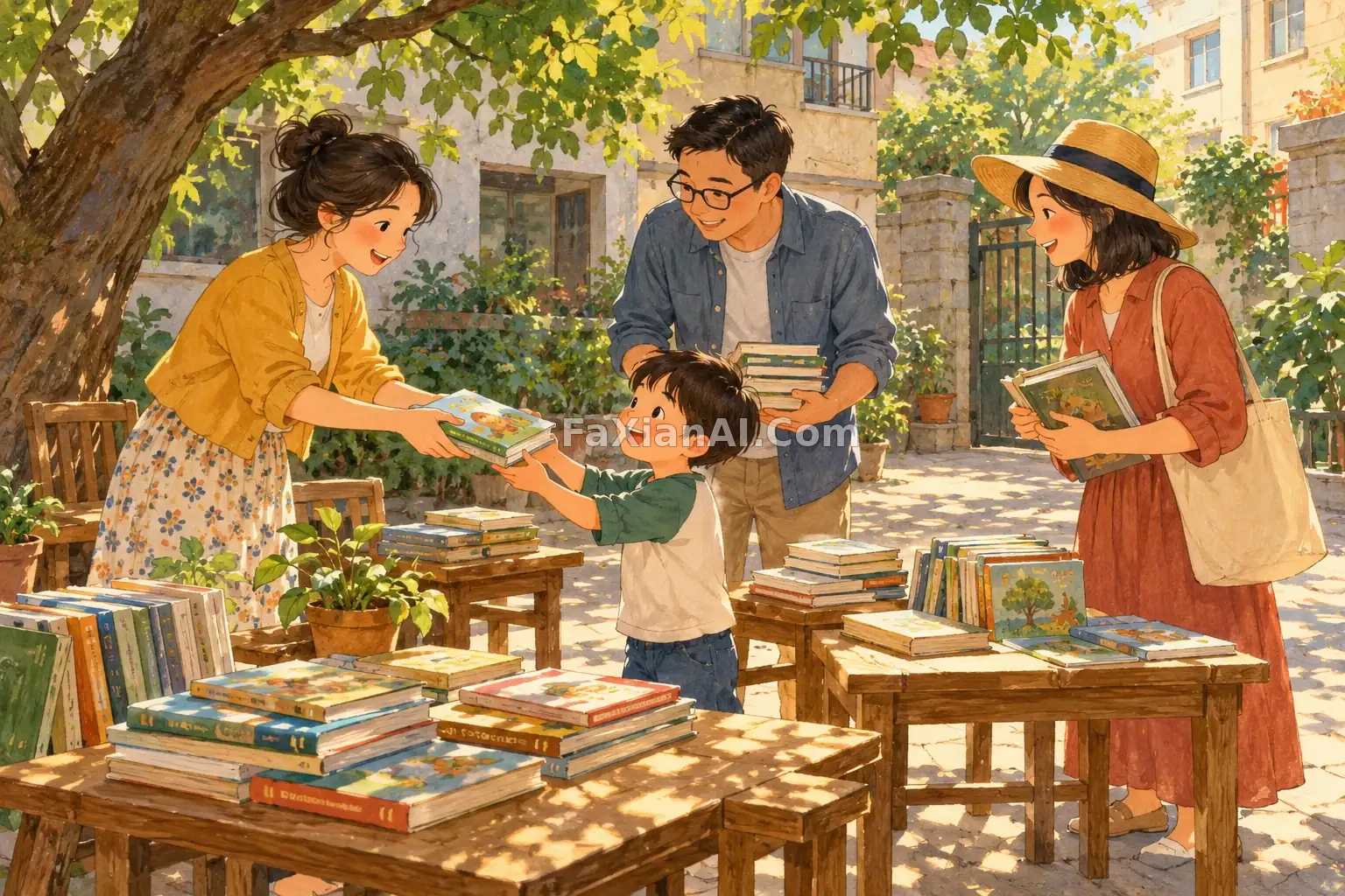 社区书展的绘本海报