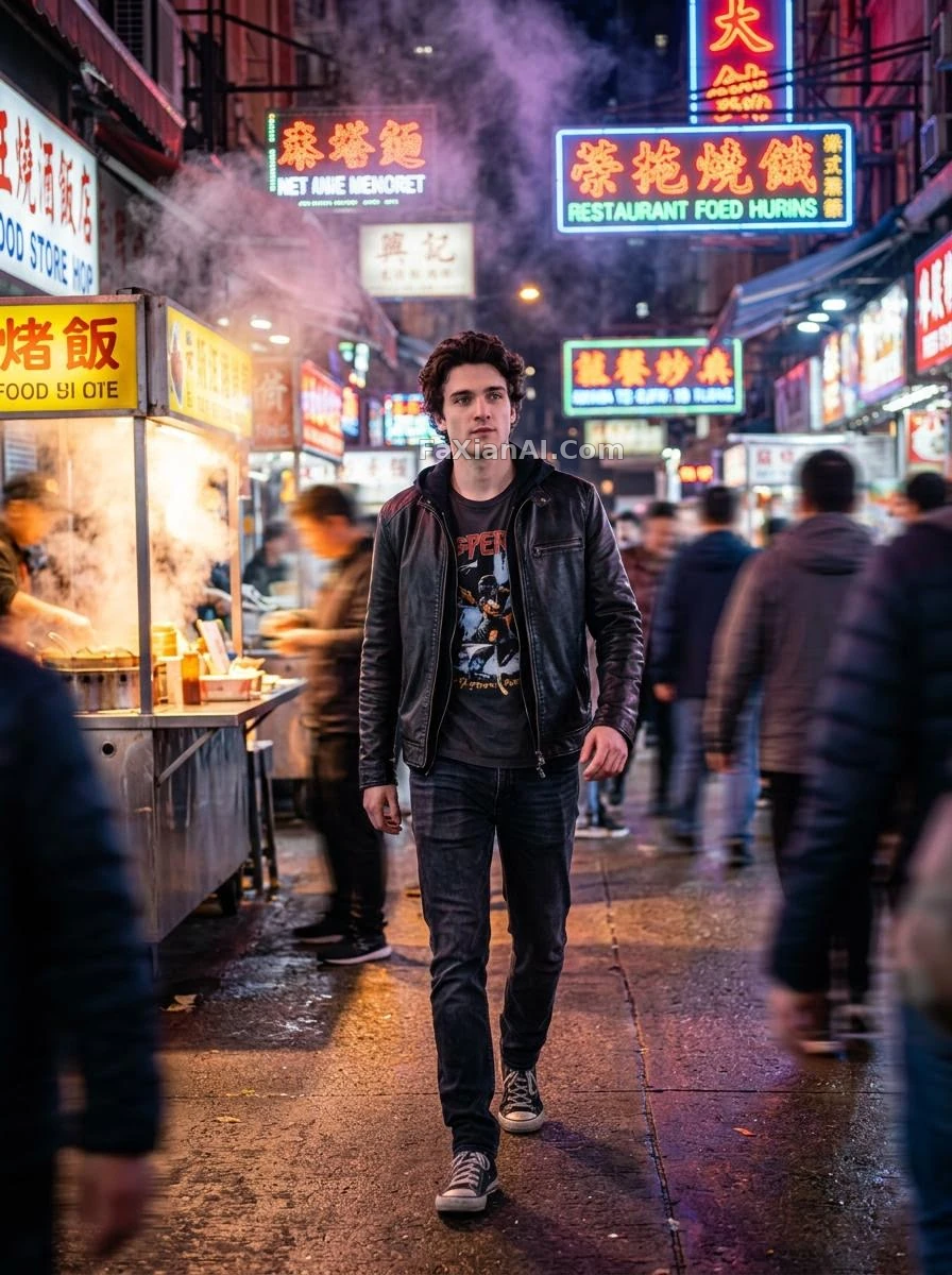 야시장 인파 속에서도 흔들림 없는 초점