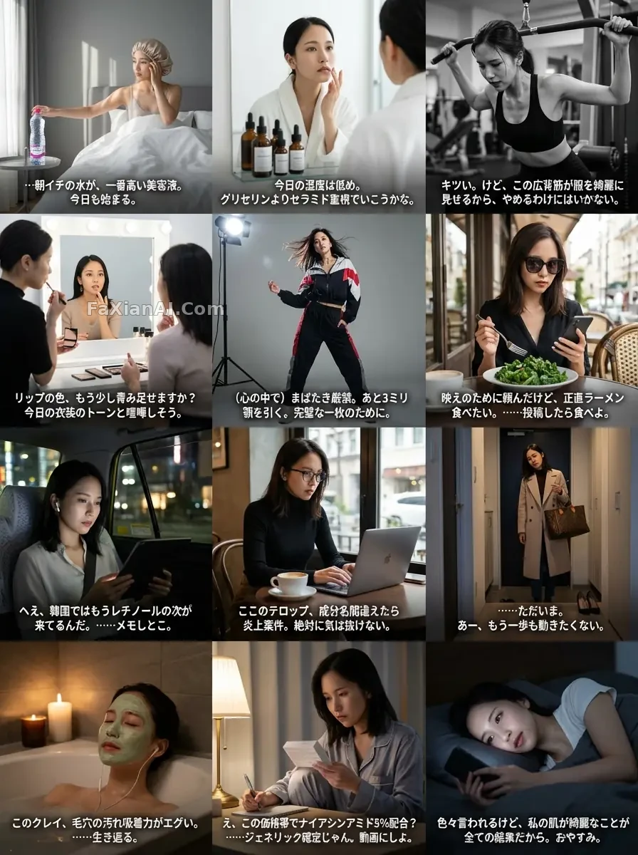 24시간 인생을 담은 12컷 그리드